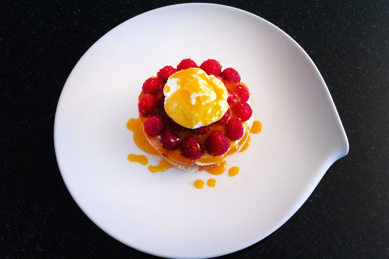 Mille Feuille mit Mascarponecreme und Himbeeren