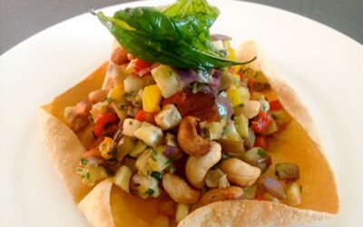 Lauwarmer Auberginensalat