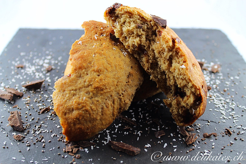 Vegane Chia-Schokoladen-Kokosbrötchen – Rezept