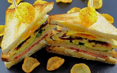 Club Sandwich Rezept mit grilliertem Gemüse 