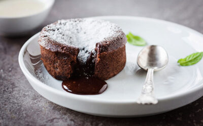 Warmer Schokoladenkuchen mit flüssigem Kern