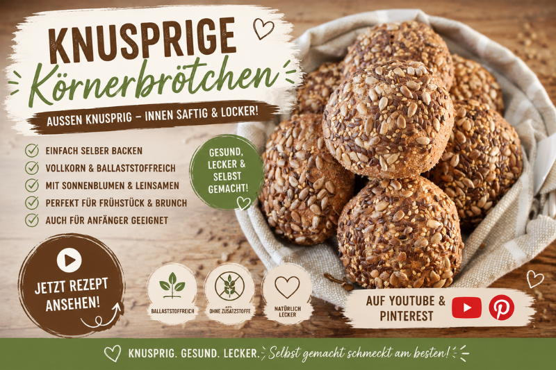 Vollkornbrötchen Rezept I mit Übernachtgare